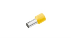  Geïsoleerde Adereindhuls, DIN 46228, 1mm², lengte 12mm, geel 