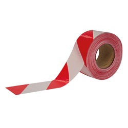  Afzetlint rood/wit, 75mm x 500 meter 